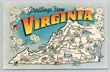 Greetings From Virginia Postcard 1722 picture