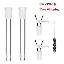 2PC 4.7 ''Glass Hookah Adapters Down Stem and 2PC 14mm Hookah Bowl Brushes Set picture