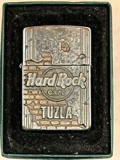 Vintage 1996 Hard Rock Cafe Tuzla Emblem Chrome Zippo Lighter picture