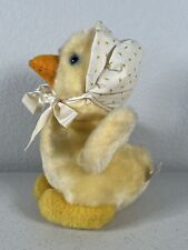 Vintage Bantam Duck in Bonnet, Blue Eyes, With Inner Ball Chime 10” picture