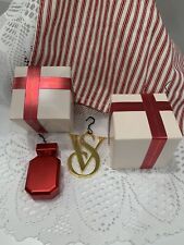 4 Victoria Secret Ornaments VS Logo Red Perfume Gift Boxes Christmas Tree RARE picture