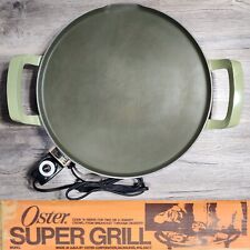 Vintage Oster Super Grill Cooking Surface Griddle MCM HTF Avocado Green picture