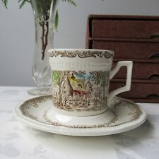 Ironstone Mug Cup Saucer Shakepeare's Sonnets Spring VI Kensington England 1960s picture