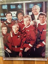 RARE Star Trek Signed Cast Photo 6 Signatures Beckett Authenticated Encased picture