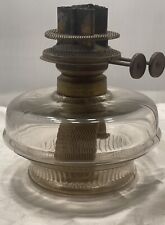 Antique Oil Lamp Hanging/Bracket Font Side Fill Cap Burner w/Double Wick H R &Co picture