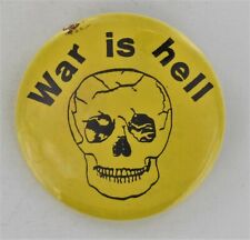 Skull & Bones 1970 War Is Hell Vietnam Protest Death Danger Vintage Peace P1012 picture