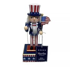 Martha Stewart Wood Animated Musical Nutcracker July 4th Independence Day picture