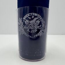 Pre Pro Willow Springs Stars & Stripes Etched Beer Glass Omaha NEB US picture