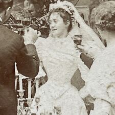 Antique 1897 Bride In A Tight Lacing Wedding Corset Stereoview Photo Card V2041 picture