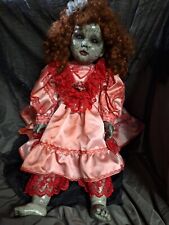 OOAK Creepy Crack Face Doll, 2 Ft Tall, Handmade, Halloween Prop picture