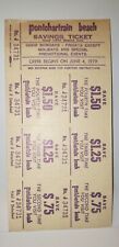 1979 PONTCHARTRAIN BEACH SAVINGS TICKETS NEVER USED  (New) NEW ORLEANS LA.  picture