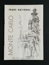 Vintage TRANS - NATIONAL MONTE CARLO Tourist Booklet ~ French Riviera  picture