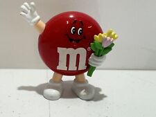 Vintage 1992 Spring M&Ms Red Dispenser Holding Flowers Mars picture
