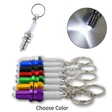 Spark Plug Keychain LED Light Key Chain Ring Car Parts Keyring Key Fob - Choose picture