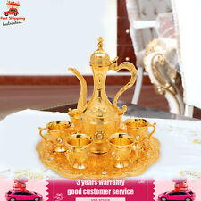 Tea Set Turkish Coffee Set W/Pot 6 Cups Wedding Vintage Birthday Teapots Set picture
