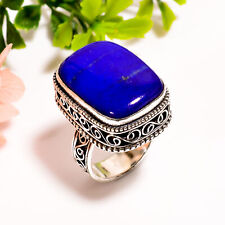 Lapis Lazuli Gemstone Vintage Handmade 925 Sterling Silver Ring 6.5 US GSR-4672 picture