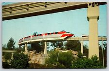 Disneyland~Monorail @ Tommorowland From Below~Vintage Postcard picture