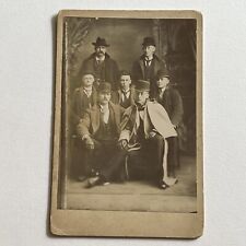 Antique Cabinet Card Photograph Handsome Young Men Bowler Hat ID Wild West picture