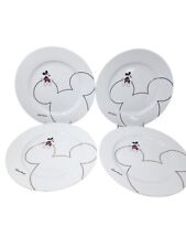 Disney Mickey Mouse Gold Silhouette Icon Dinner Plates Set Of 4 New picture
