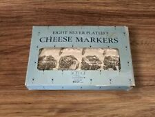 Vtg  1940s-1960s Silver Plated Cheese Markers 8 Pieces Taiwan Republic of china picture