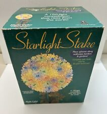 Vintage STARLIGHT SPHERE Stake 100 Lights  Multicolor Tested New Open Box picture