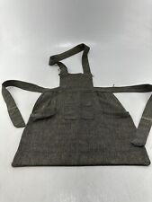 Vintage Child's Apron Brown with Pockets HandMade picture