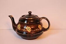 Antique (1914) Gibson Hand Painted/Decorated Folk Art Tole Teapot picture