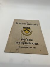 ANTIQUE 1896- 1897 CHRISMAS TOUR PRINCETON UNIVERSITY GLEE, BANJO, & MANDOLIN... picture