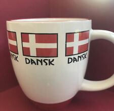 Danish Flag Coffee Mugs Tea/Coffee Cup 12 oz Denmark Dansk Bergquist Imports USA picture