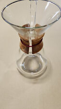 Vintage Chemex Pour Over Coffee Handblown 13Cup Green Stamp Pyrex Glass USA Made picture