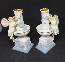 Vintage SANDRA KUCK'S (RECO) Angel Candlestick Holders 'Gift of Peace' Pls Read picture