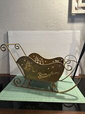 Large Bronze Metal Laser Cut Snowman and Reindeer Sleigh BS3 picture