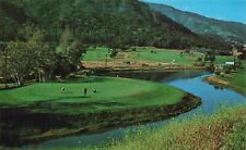 Soule Golf Course Ojai California Birds Eye View of Golfers Vintage CA Postcard picture