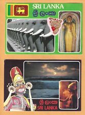 Sri Lanka Postcards. 3 cards.  4x6. Ruwanwelisaya Temple. Fesitvals picture