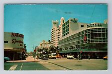Miami Beach FL-Florida, Collins Avenue At Lincoln Road, Vintage Postcard picture