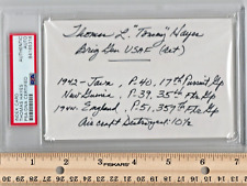 PSA/DNA Thomas L Tommy Hayes Authenticated Autograph Index Card Signed Auto USAF picture