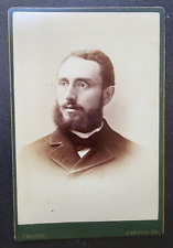 Vintage 1800's Cabinet Card Gentleman Choate PA Choate Victorian Photograph picture