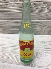 1956 RC ROYAL CROWN Cola Soda Bottle 8 oz 9” Tall Duraglas Nemo Corp Fast Ship picture