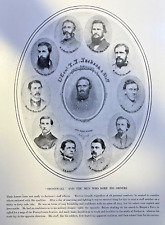 1912 Vintage Illustration General Thomas Stonewall Jackson & Staff picture