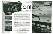 1933 Contax Antique Magazine Camera Advertising picture