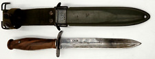 U.S M3 Fighting Knife by CASE w/ USM8 B.M.Co. Sheath, Replaced Handle. picture