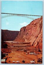 Page Arizona Postcard Glen Canyon Bridge Damsite Exterior c1960 Vintage Antique picture