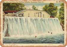 Metal Sign - New Jersey Postcard - The Falls, salt water, surf bathing, Palisad picture