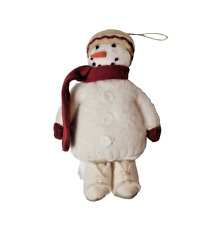 Vintage 2002 Hallmark Plush Snowman Ornament 