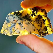Amethyst Sage Dendritic Agate from Nevada High Quality Cab Stone Slab Slice picture