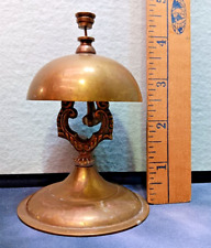 Vintage Tapper Brass Metal Call Bell Front Desk Counter Valet 4 1/2 inches picture