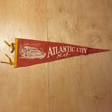 Vintage 1940s Atlantic City New Jersey 8x28 Felt Pennant Flag picture