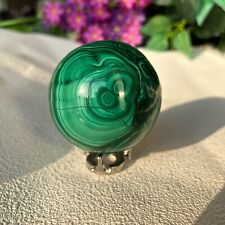 670g Natural Malachite Sphere Crystal Display Healing Home Decor picture