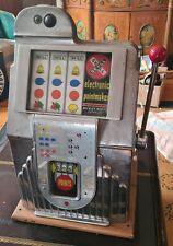 Antique 1938 Buckley Large Slot Machine Electrified in Working Condition Lights picture
