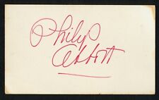 Philip Abbott d1998 signed autograph Vintage 3x5 Hollywood: Arthur Ward in FBI picture